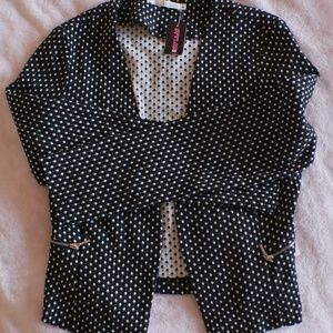 hounds tooth open blazer